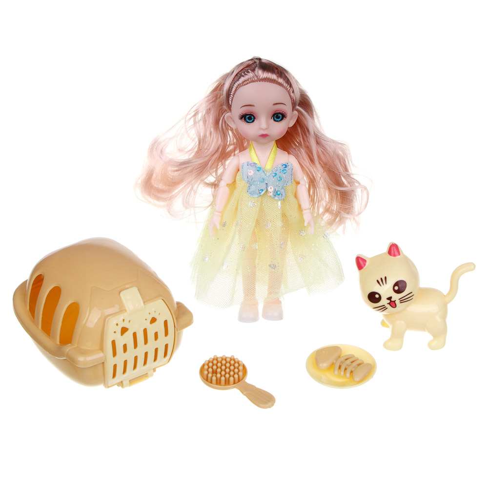 ИГРОЛЕНД Кукла шарнирная 15 см с аксессуарами, PP, ABS, PVC, 22х5,5х20 см, 4 дизайна - #10