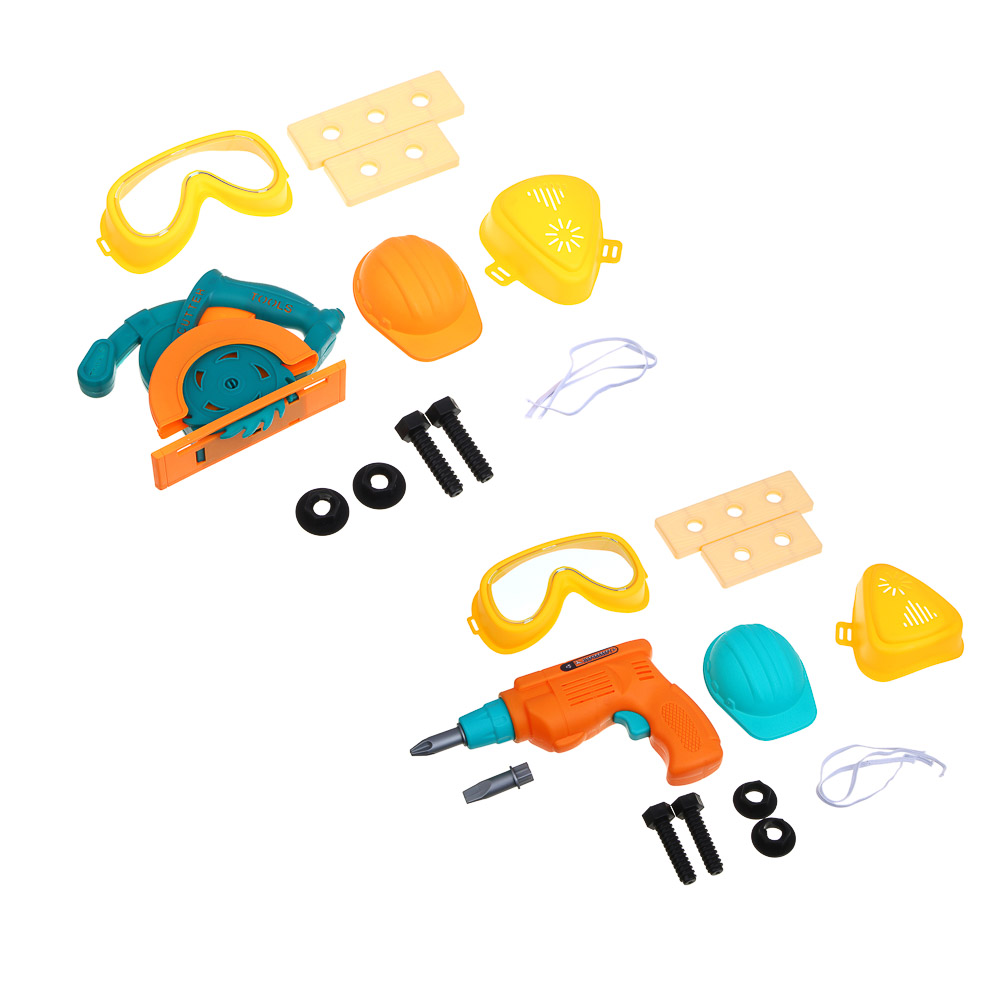 ИГРОЛЕНД Набор игрушечных инструментов "Мастер на все руки", PP, 19x4х29 см, 2 дизайна - #2