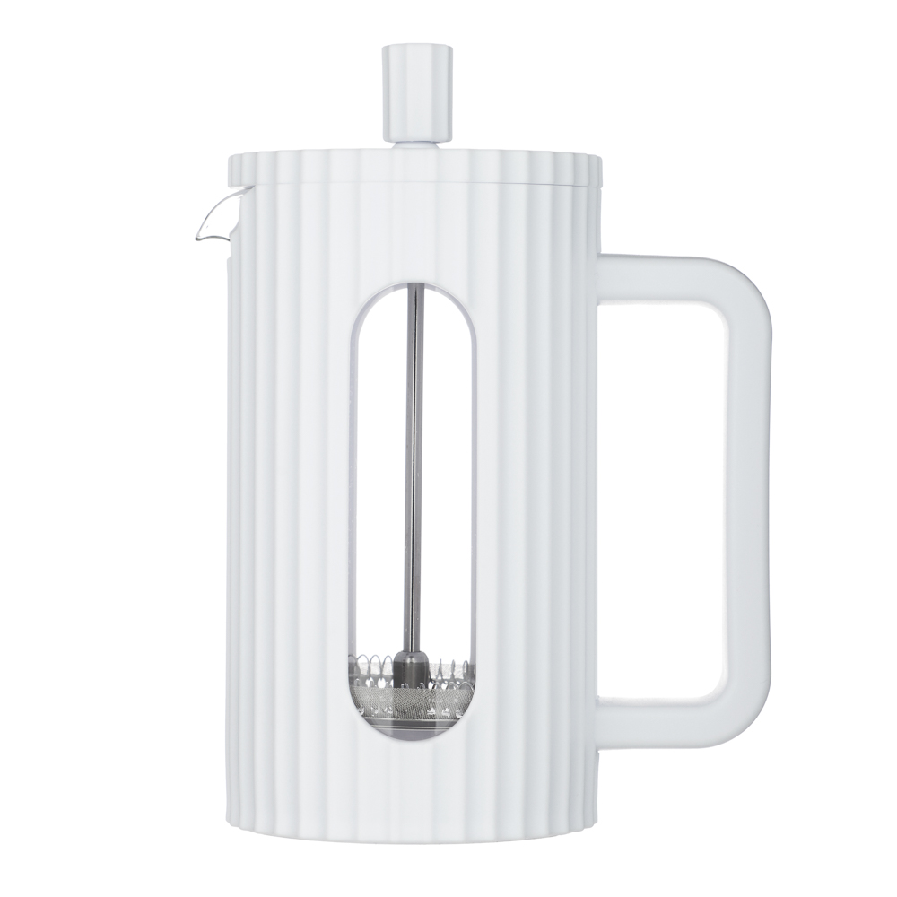 SATOSHI Форман Френч-пресс 600мл, жаропрочное стекло, белый - #1