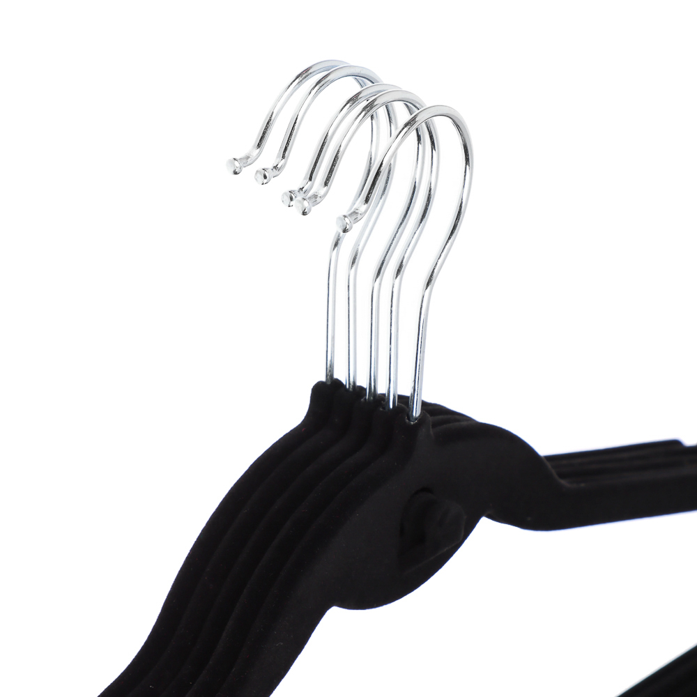 VETTA Набор вешалок для одежды 5шт с крючком для многоярусности, покрытие флок, 45см - #8