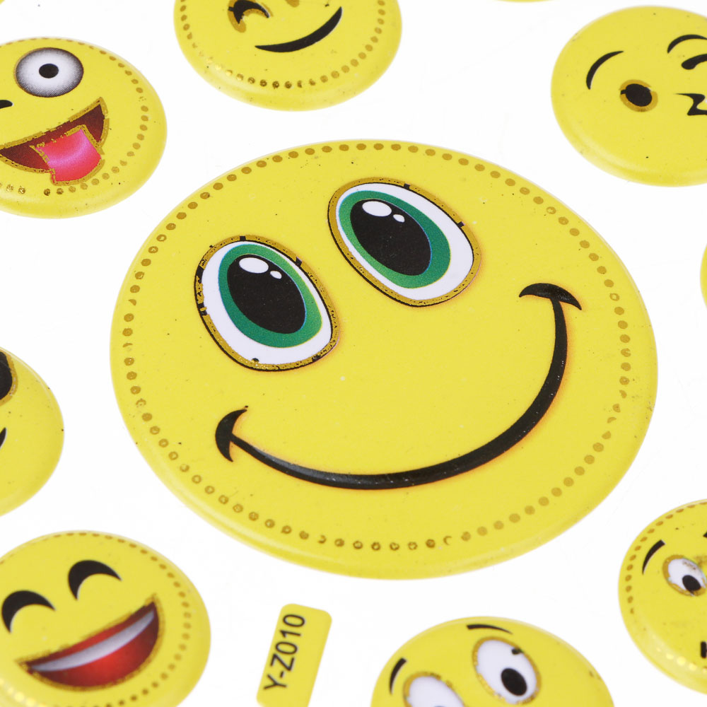 Набор наклеек "Смайл" 10х24см, объёмные, ПВХ, микс 16 дизайнов - #4