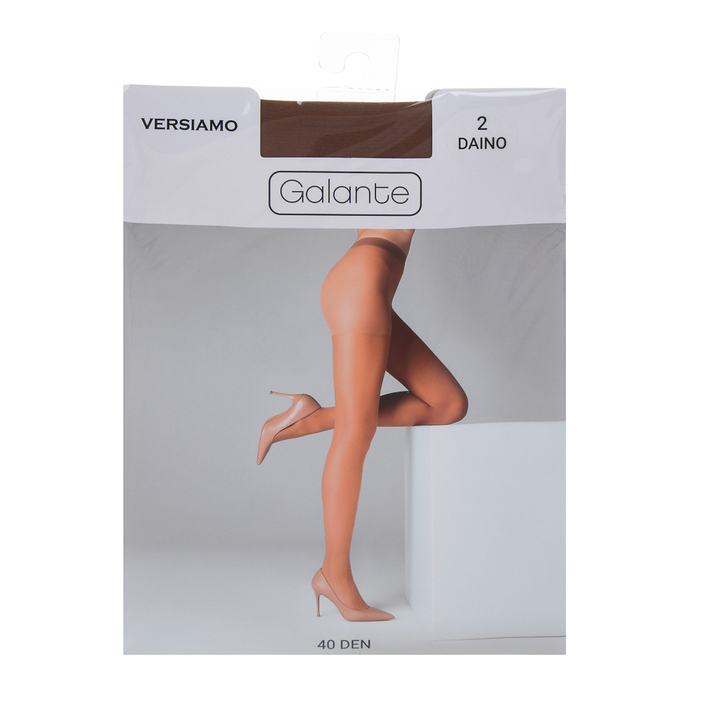 GALANTE Versiamo Колготки 40 DEN с шортиками, 85% полиамид, 15% эластан, размер 2, цвет загара - #1