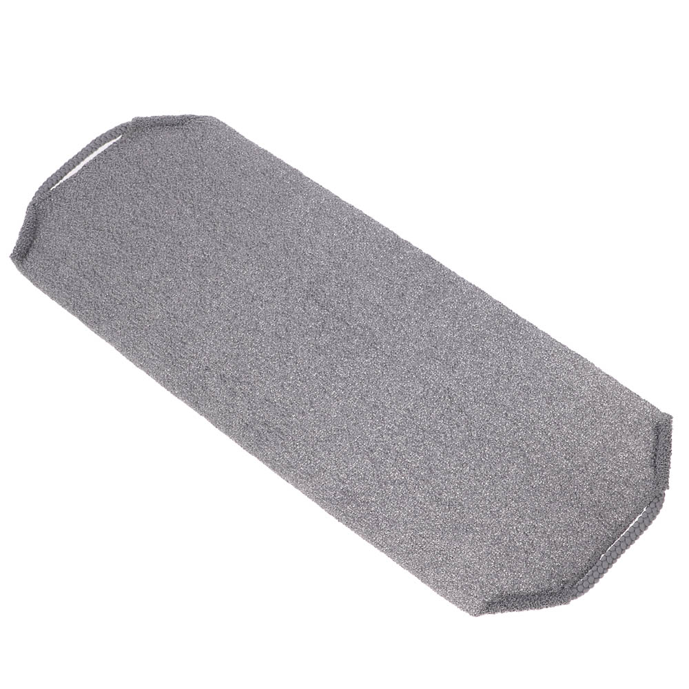 ЮL Мочалка пилинг японская для бани и душа с ручками, жесткая, полиэстер, 45х19см, 4 цвета, МС24-07 - #17