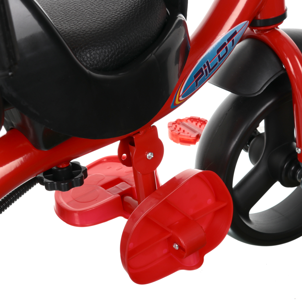 Велосипед детский трехколесный 10"/8" с ручным управлением, красный - #6
