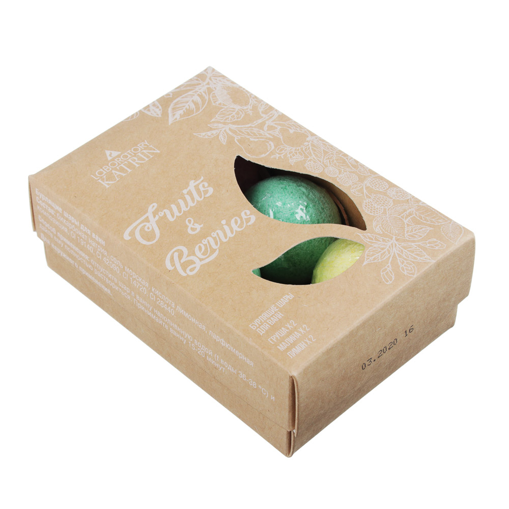 Набор бурлящих шаров для ванн Fruits&Berries / Flower&Herbs, 6х40г / 4х60г - #5