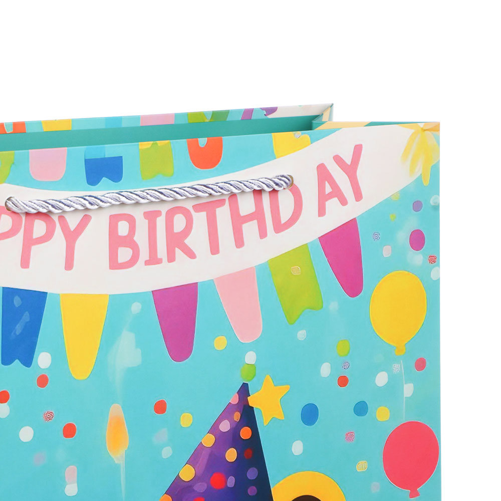 Пакет подарочный бумажный тм LADECOR L 32x26x10 см, детский, 4 дизайна - #3