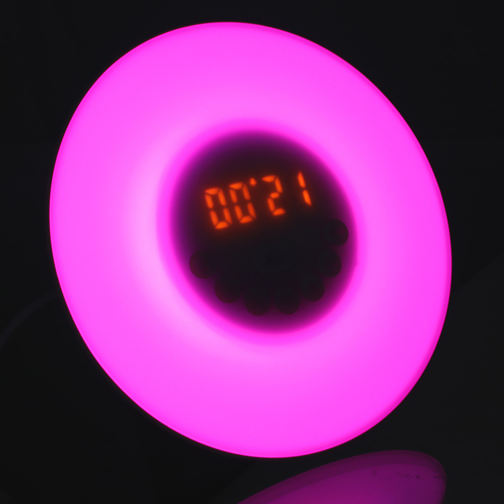 LADECOR CHRONO Часы-будильник, 17х9,3см, LED, с эфф.рассвета, FM-радио, 2хААА или microUSB, пластик - #6