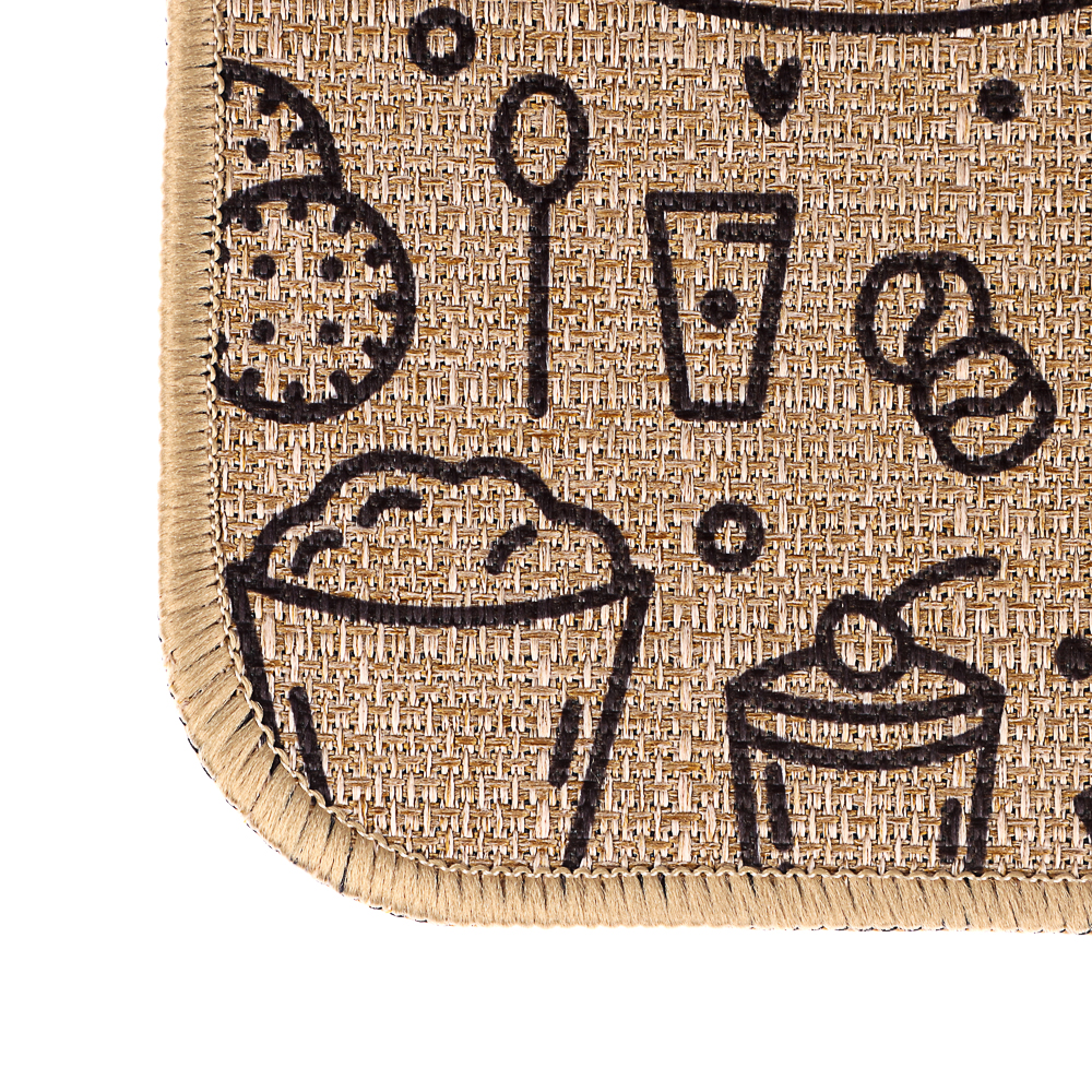 VETTA Коврик для сушки посуды, 40x30 см, искусственный лен, резина - #4