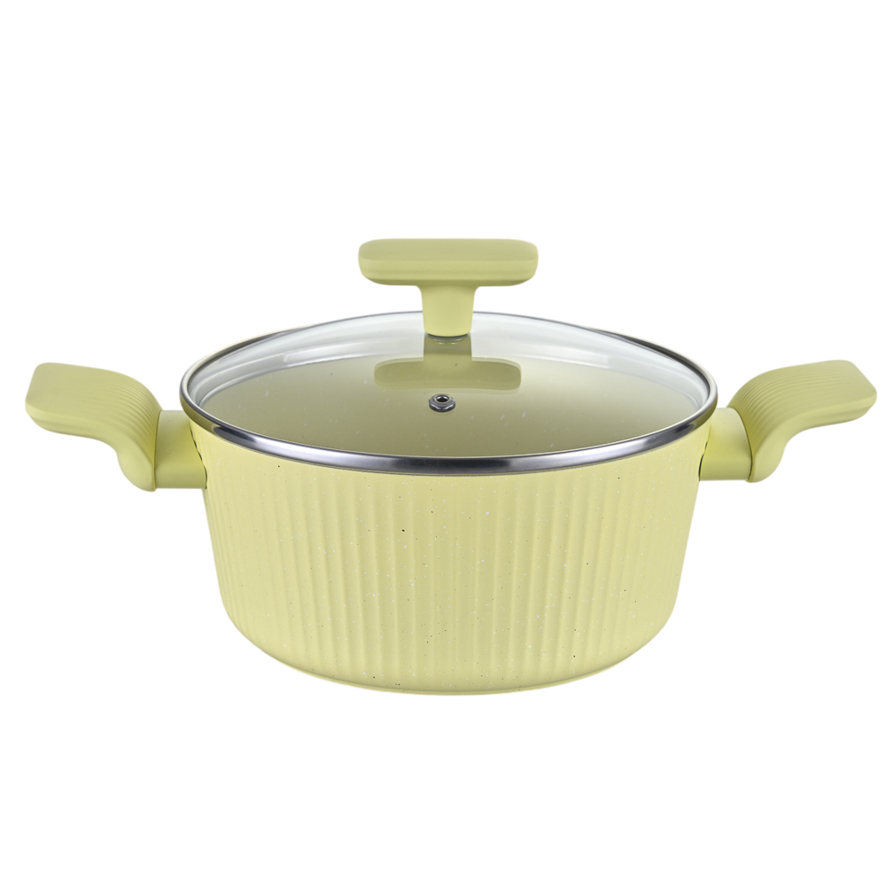 Кастрюля тм SATOSHI Орра, 2,3л, d20см, с крышкой, антипригарное покрытие мрамор, индукция, 2 цвета - #3