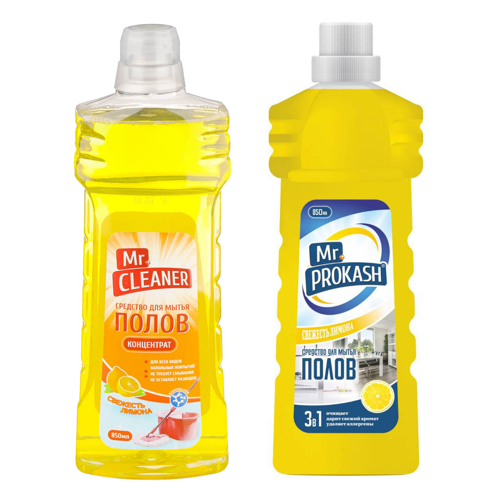 Средство для мытья полов Mr.CLEANER/Mr.PROKASH  Свежесть Лимона, п/б, 850мл - #1