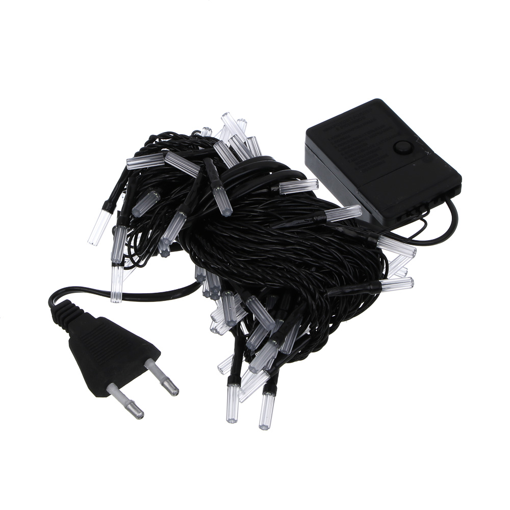 СНОУ БУМ Гирлянда эл. вьюн 10м, 80LED, аква, 8 реж., ПВХ черный, 220В - #2