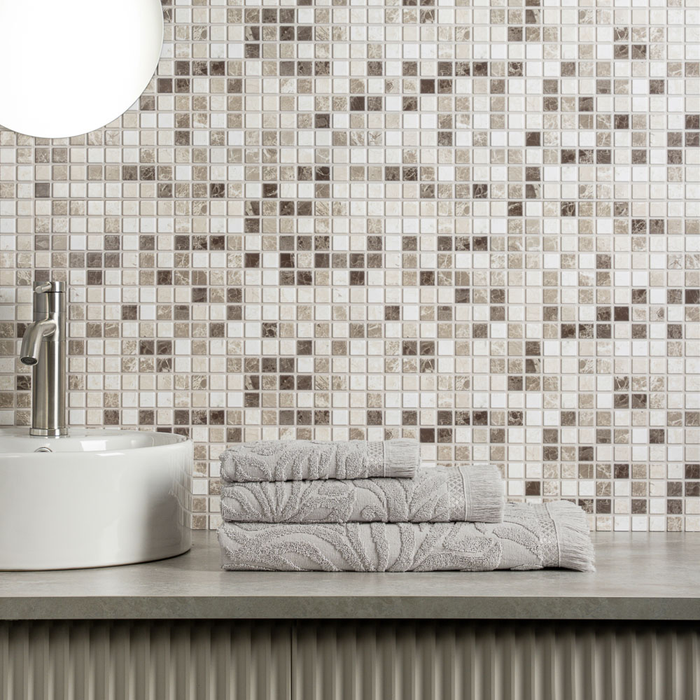 PROVANCE Шанталь Комплект полотенец махровых жаккард, 100% хл., 30х50, 50х90, 70х130, 430г/м, серый - #5