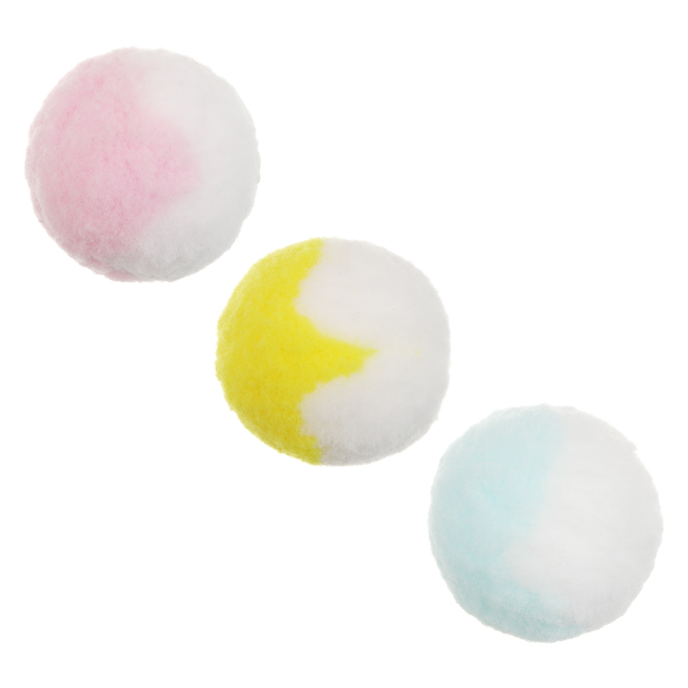 Игрушка для кошек тм VETTA, помпон, 3шт по 4см - #1