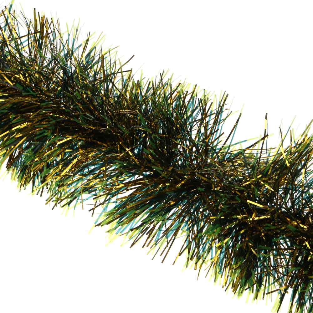 СНОУ БУМ Мишура 11x200см, ПЭТ, зеленая с золотом, 26-323 - #2