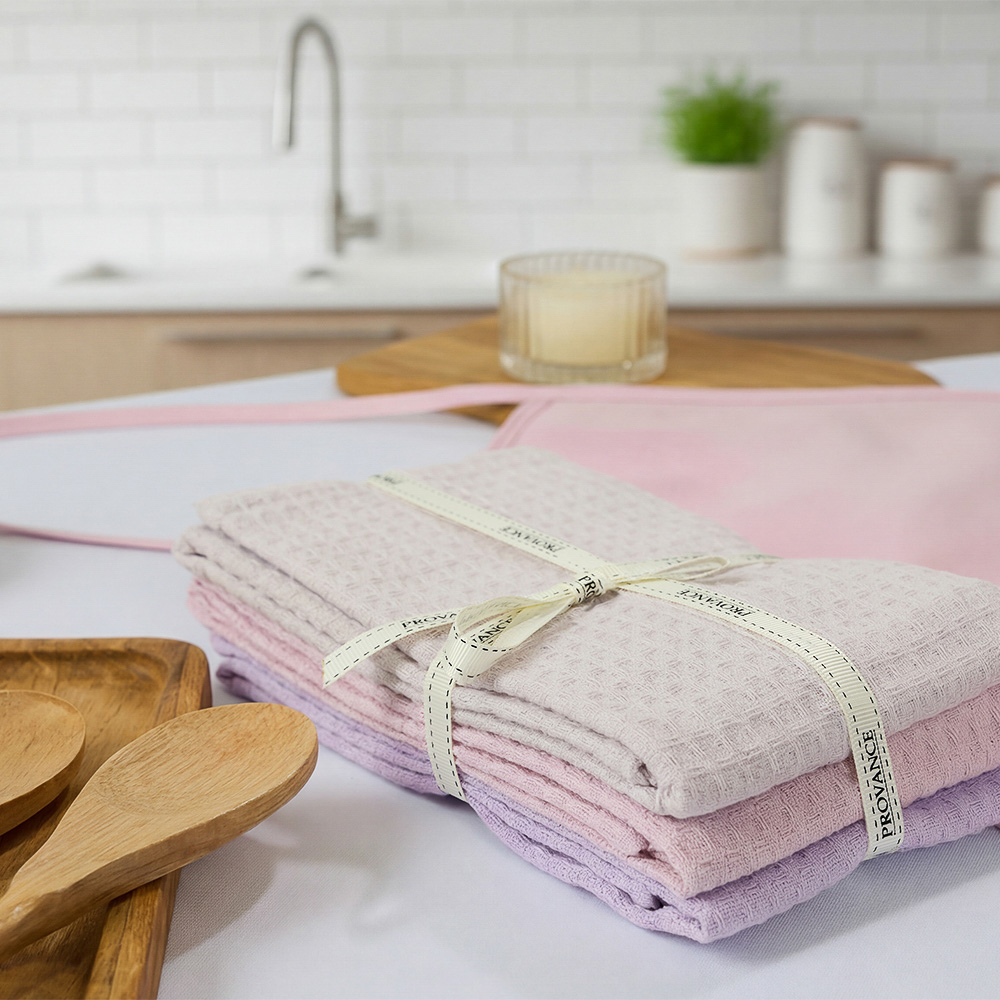 PROVANCE Ботаника Комплект вафельных полотенец 3шт, 40х60см,100% хлопок - #10