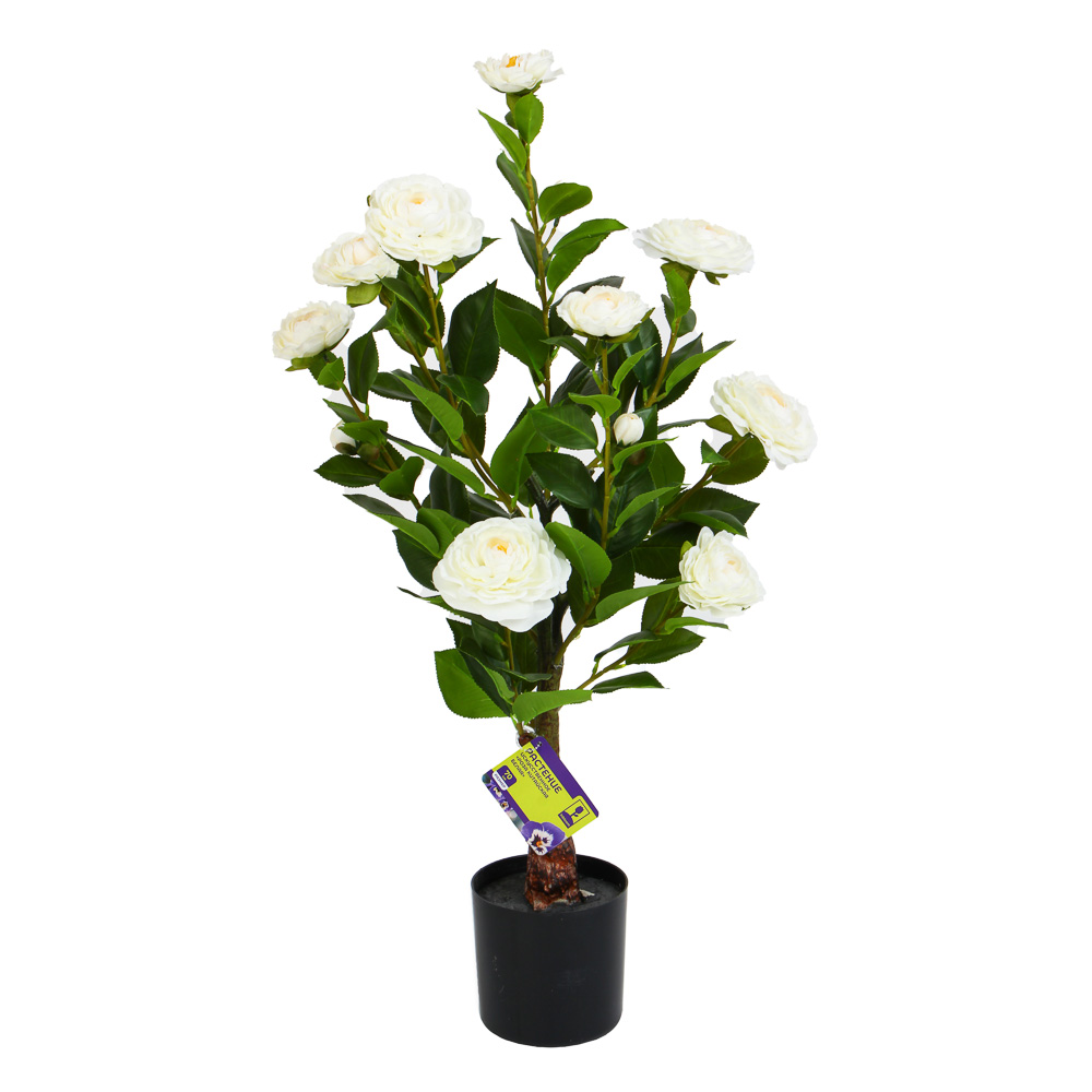 INBLOOM Растение искусственное Роза китайская белая 70см - #4