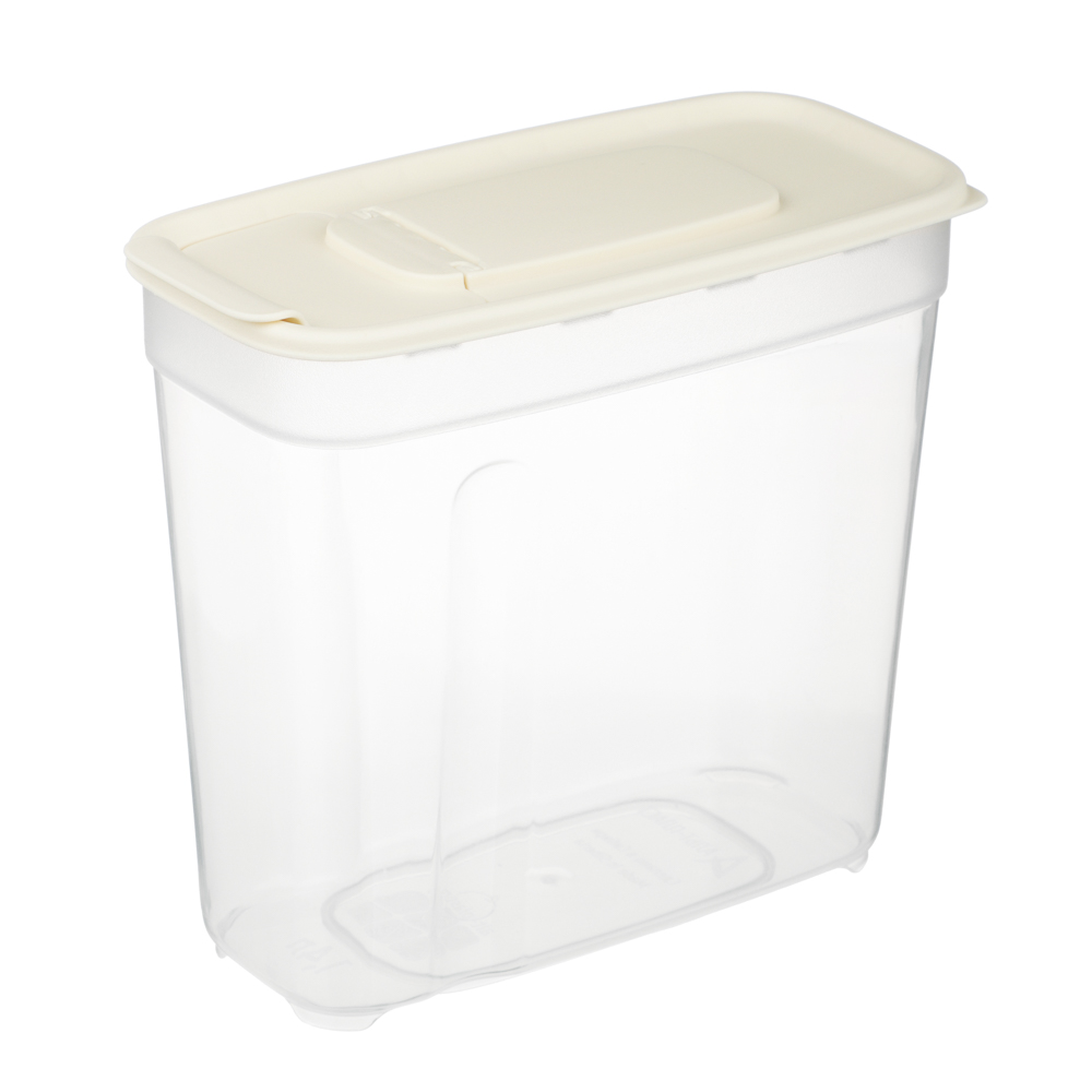 Банка для сыпучих продуктов КУСКУС прямоугольный 1,4л (170x85x155мм), пластик - #1