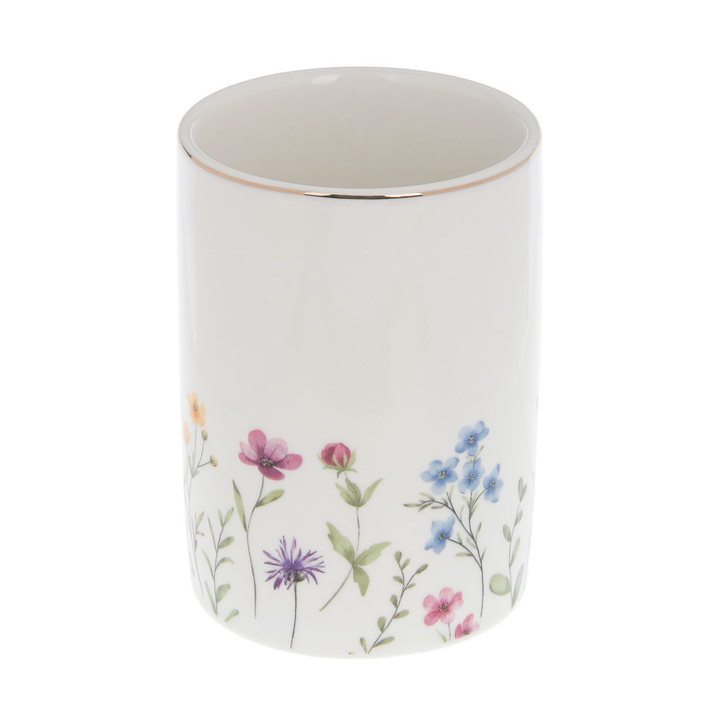 Стакан для ванной комнаты тм VETTA Вирджиния, керамогранит, белый, 7x7x11см - #2