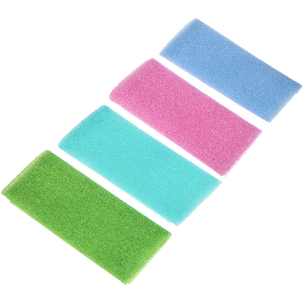 ЮL Мочалка пилинг японская средней жесткости, нейлон, акрил, 30х90см, 4 цвета - #1