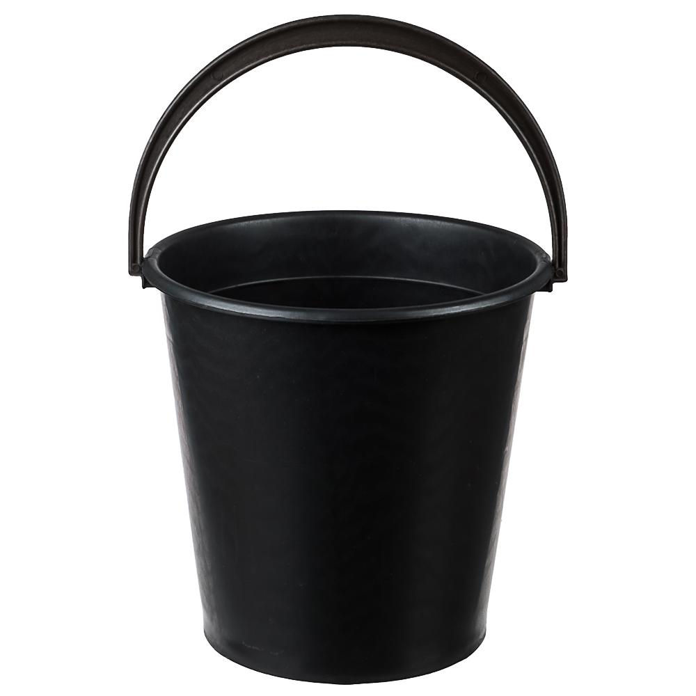 Ведро пластмассовое 10 л, хозяйственное, цвет черный - #2