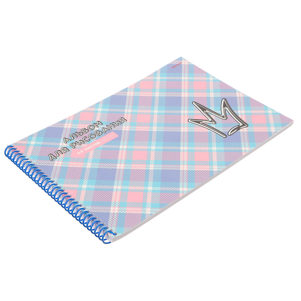 Альбом для рисования A4 40л., офсет 100г/м2, обл.картон, спираль, микс - #3