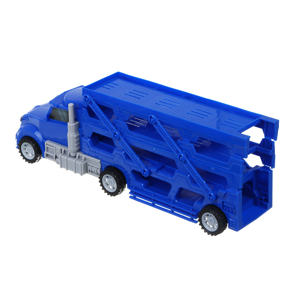 ИГРОЛЕНД Автовоз с треком, 3 машинки, металл, PP, 33,5х13х8,5 см, 3 дизайна - #14