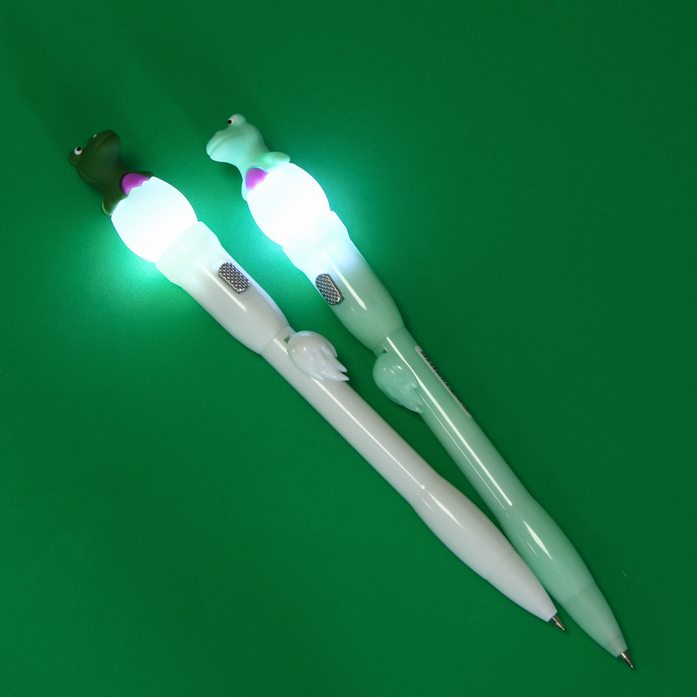 Ручка шариковая синяя с подсветкой "Дино", 2 вида - #7