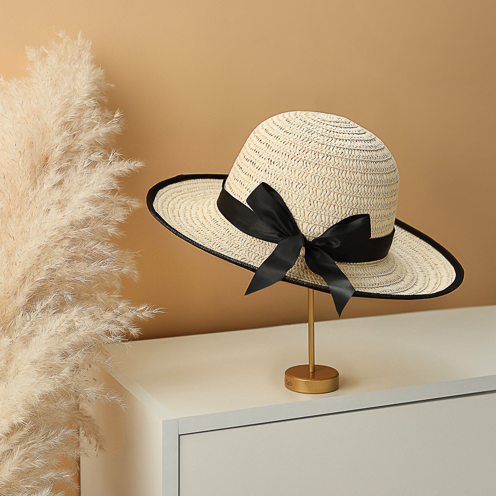 GALANTE Шляпка женская с контрастной окантовкой, р-р 56, 100% целлюлоза, 3 цвета - #18