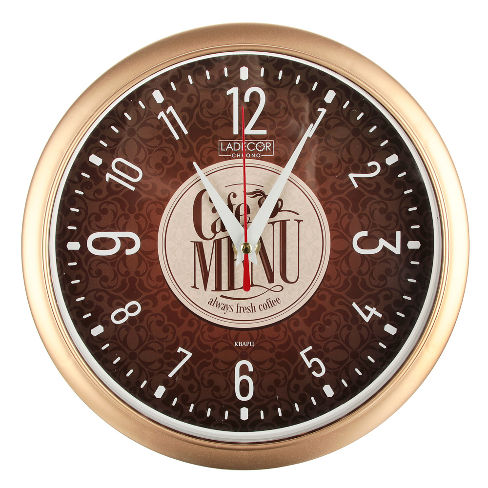 LADECOR CHRONO Часы настенные круглые, d22см, пластик, 3 дизайна - #3