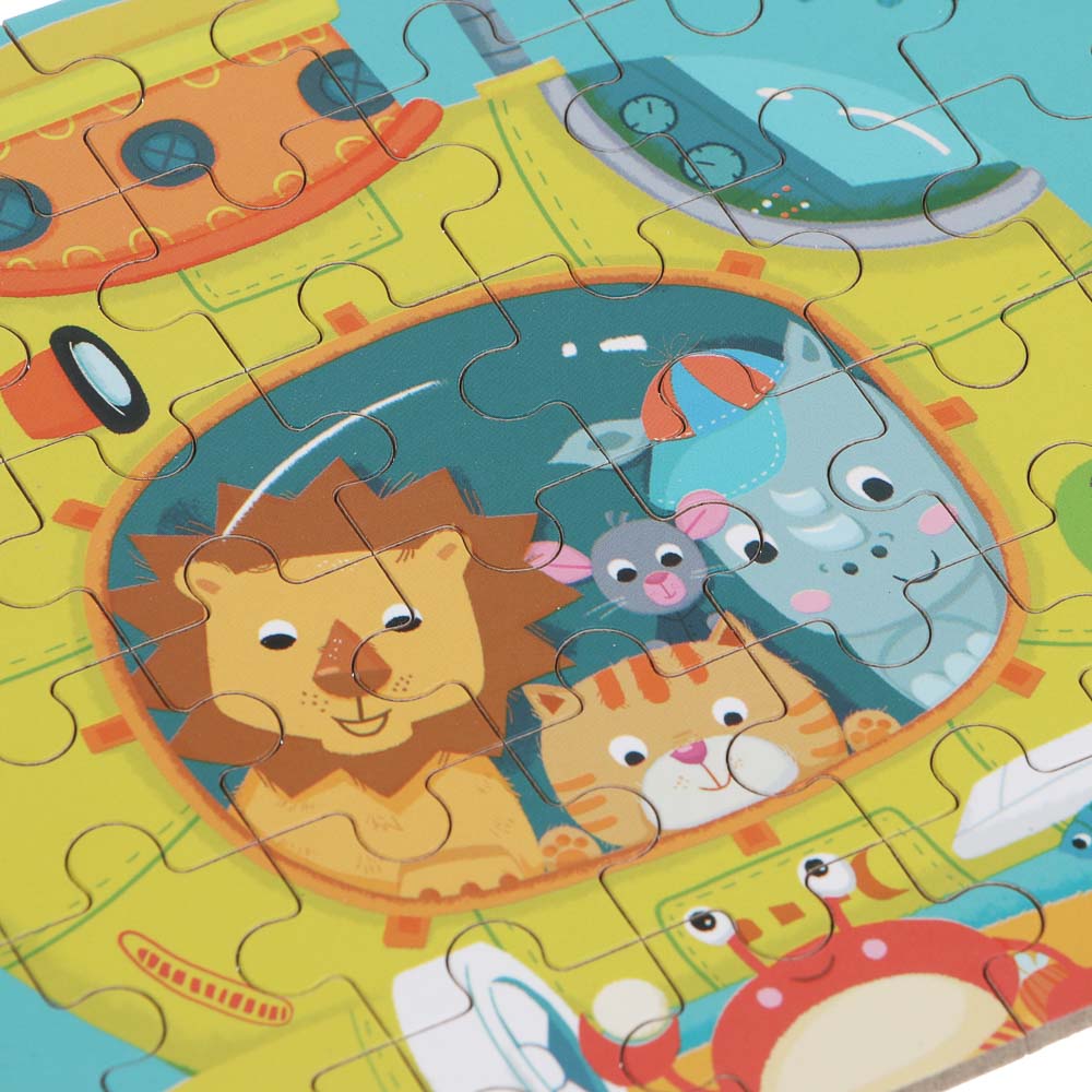 Пазлы в коробочке, 13,2х8,5см, 60 элементов, картон, металл, микс - #7