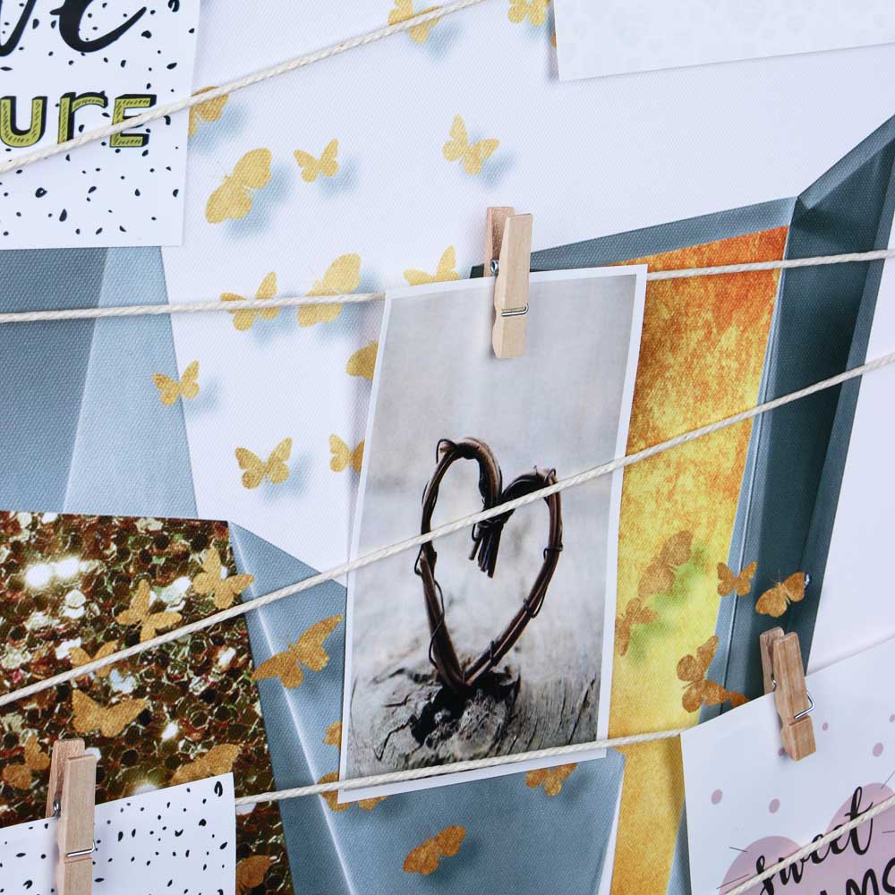 Фоторамка для фотографий на прищепках, 40х50 см, дерево - #3