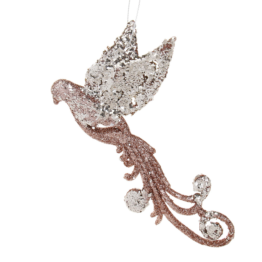 СНОУ БУМ Декоративная подвеска "Жар птица" 16 см, пластик, глиттер - #2