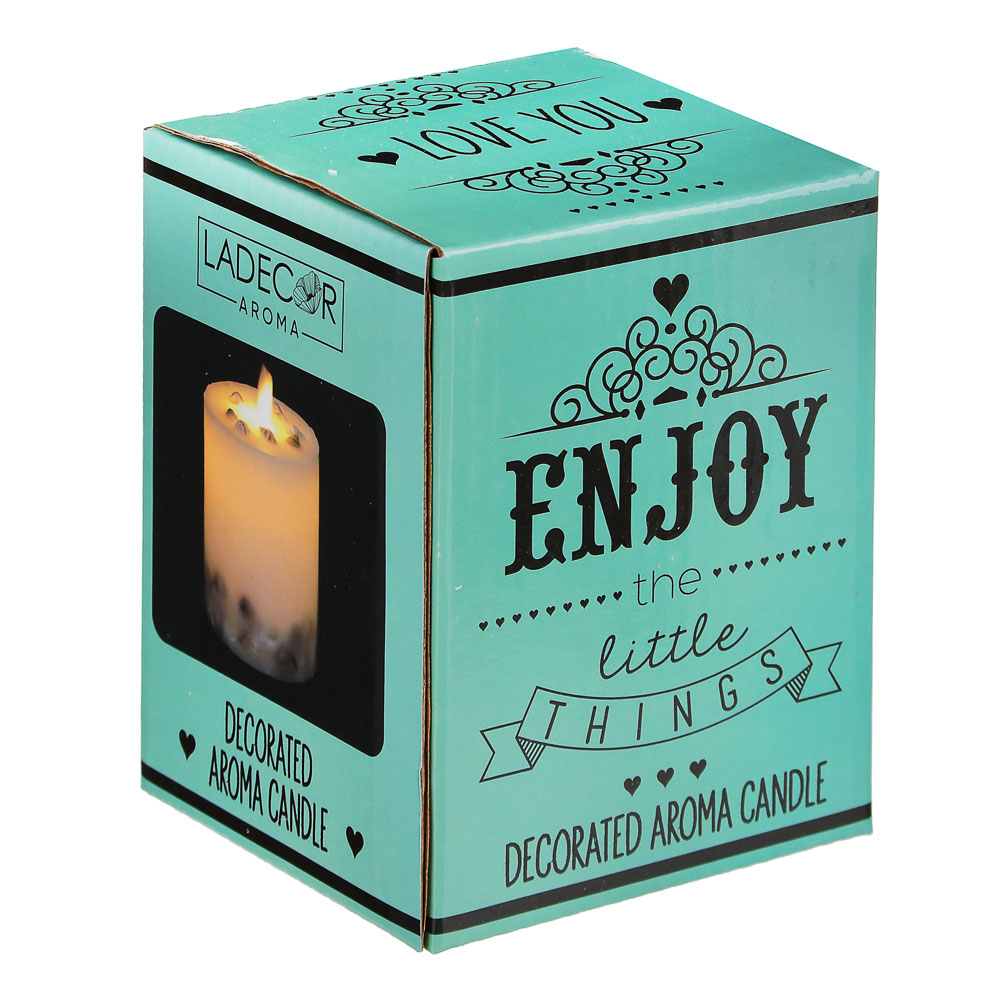 LADECOR Светильник LED ароматическая свеча с наполнителем, 8,5x8,5x12см, 3xААА - #5