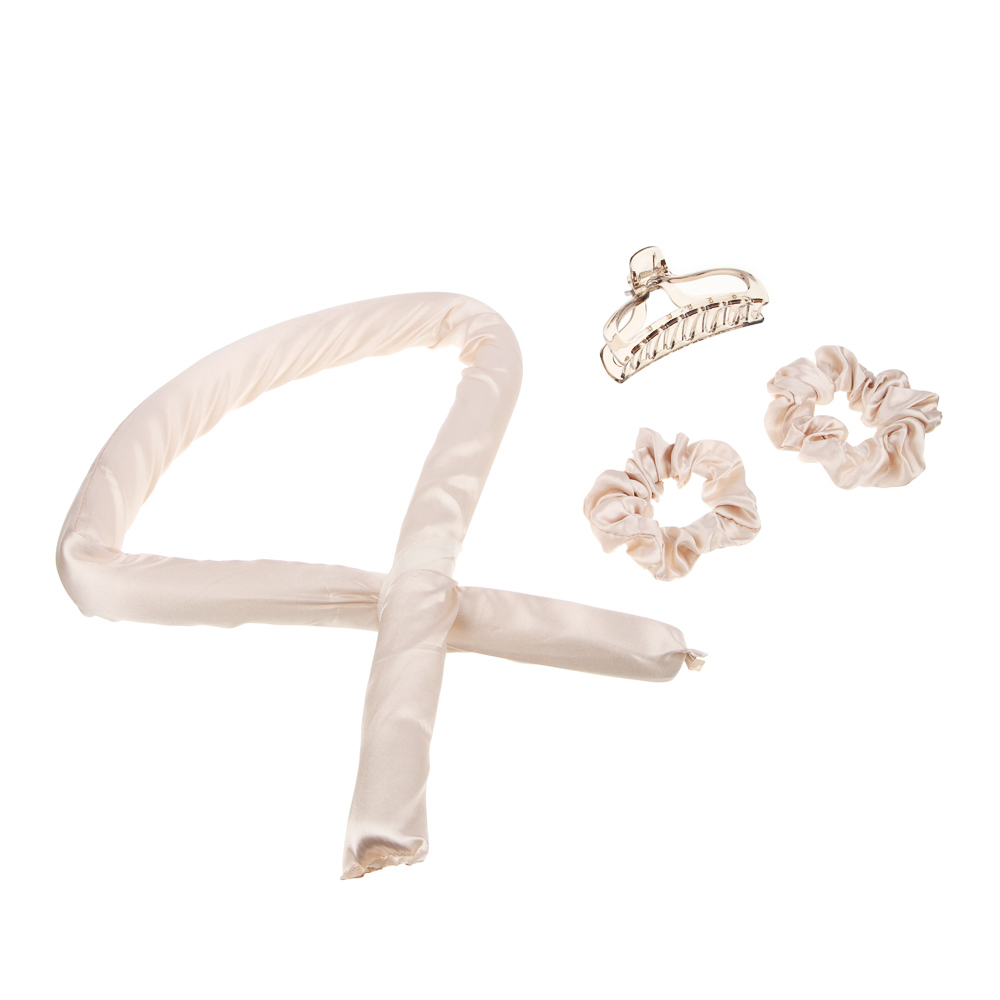 ЮНИLOOK Набор для завивки локонов (бигуди-лента, 2 резинки, краб), полиэстер, 3 цвета, ACS25-20 - #4