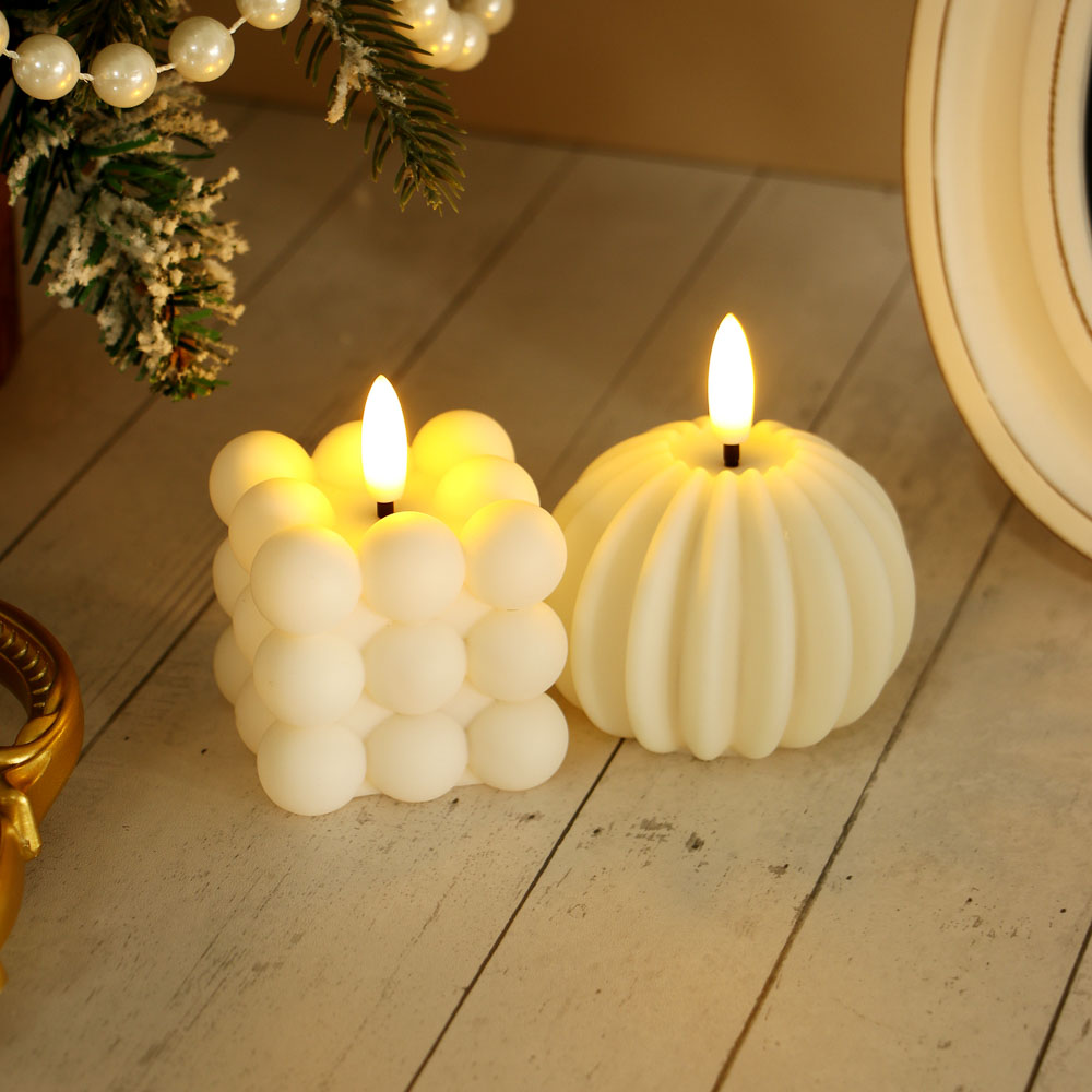 Светильник LED в форме свечи, 5,5-7х7,5-8см, 3хLR44, пластик, 2 вида - #5