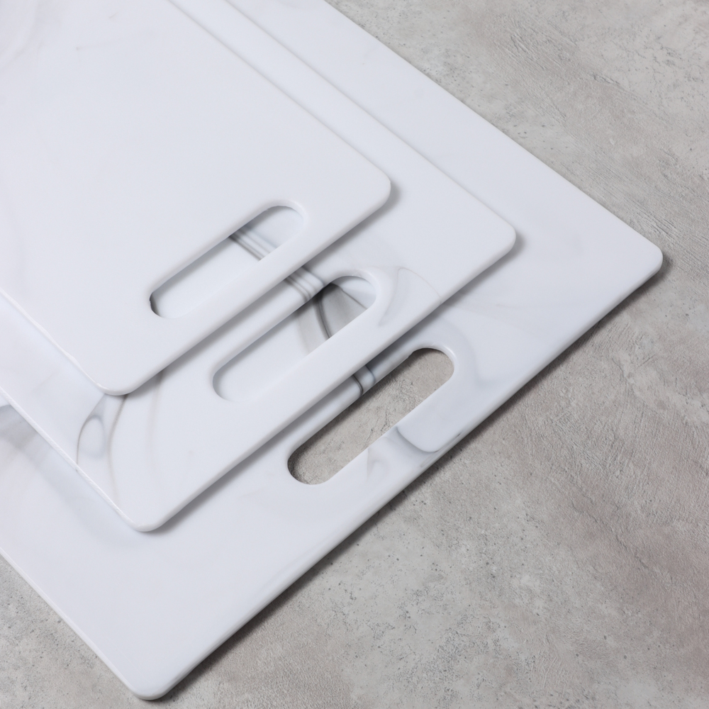 SATOSHI Мрамор Набор досок разделочных 3шт 36,5х27,5х0,6см, 30х20х0,6см, 25х15х0,6см, пластик - #8