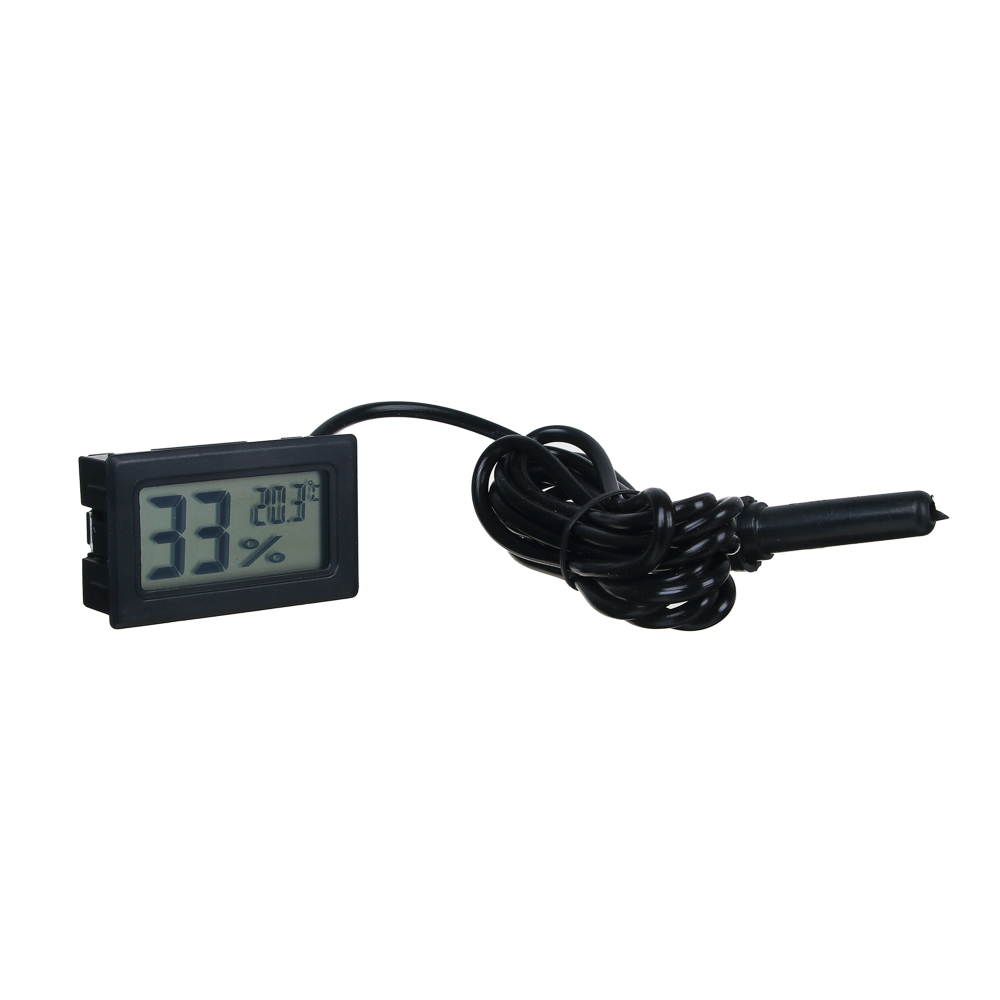 Термометр цифровой Digital LCD T115 черный с выносным датчиком TZT