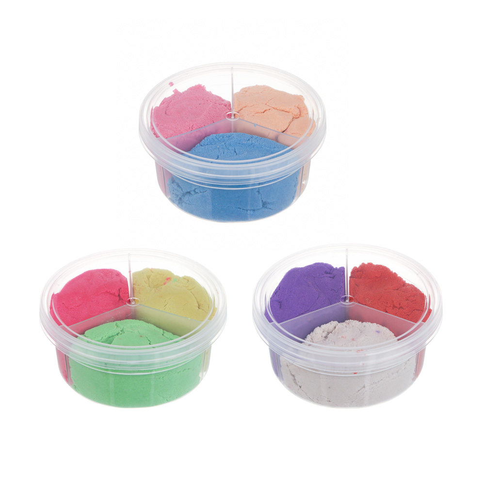 Набор для творчества, кинетический песок "Хлопковый", 3 цвета по 50гр, 8,5х4см, микс - #1