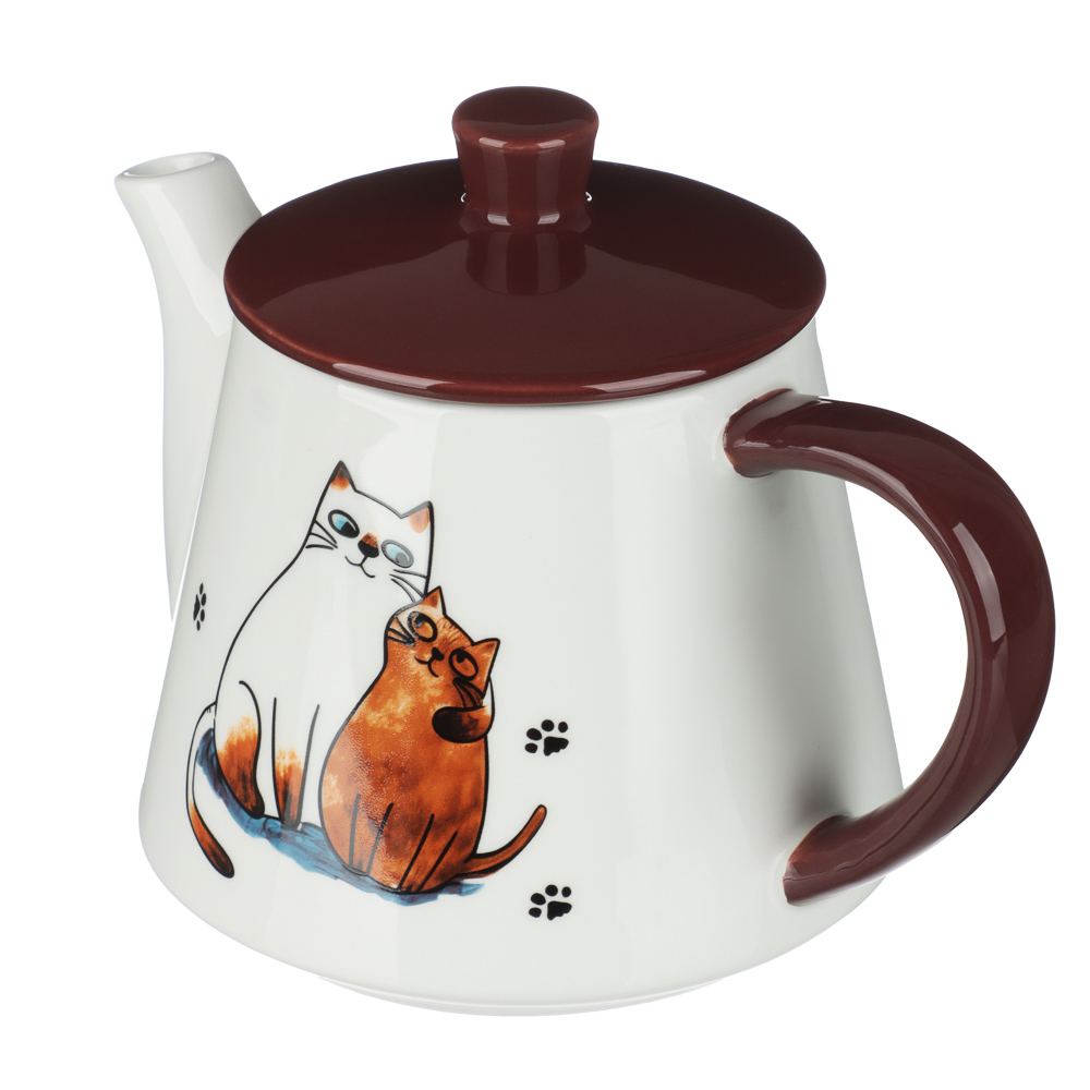 Чайник заварочный 900мл, тм MILLIMI Котовасия, керамика - #1