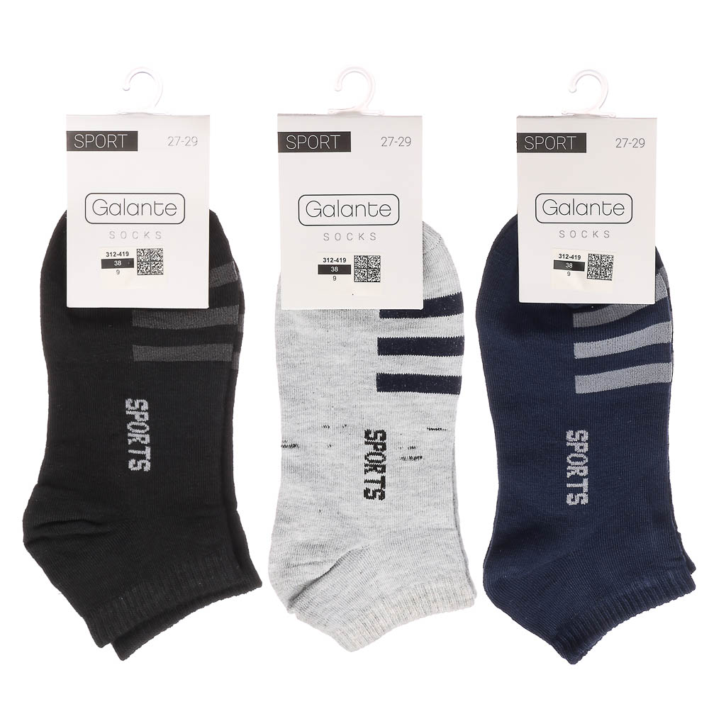 GALANTE Носки мужские, р.27-29, 85% хлопок, 10% полиамид, 5% спандекс, разноцветные, #7 - #5