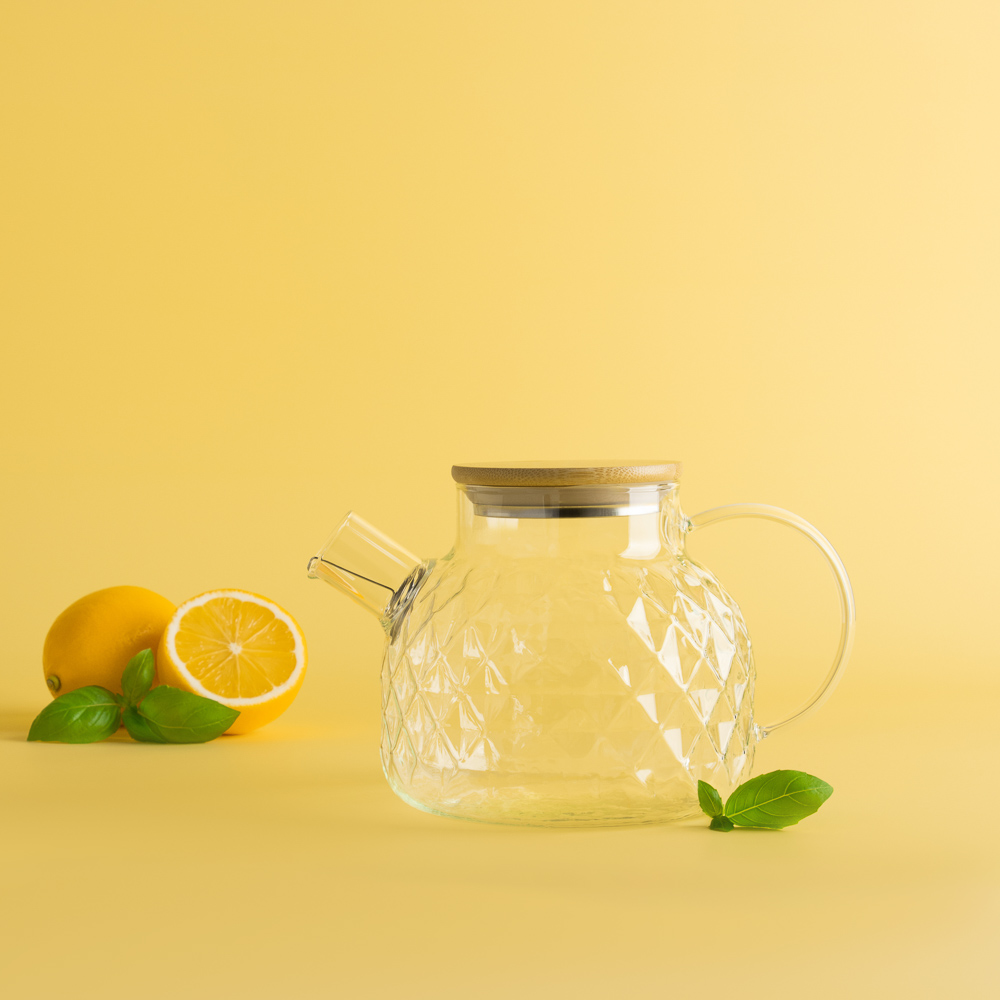 VETTA Чайник заварочный 1000мл, с металл.фильтром, бамбуковая крышка, стекло - #6