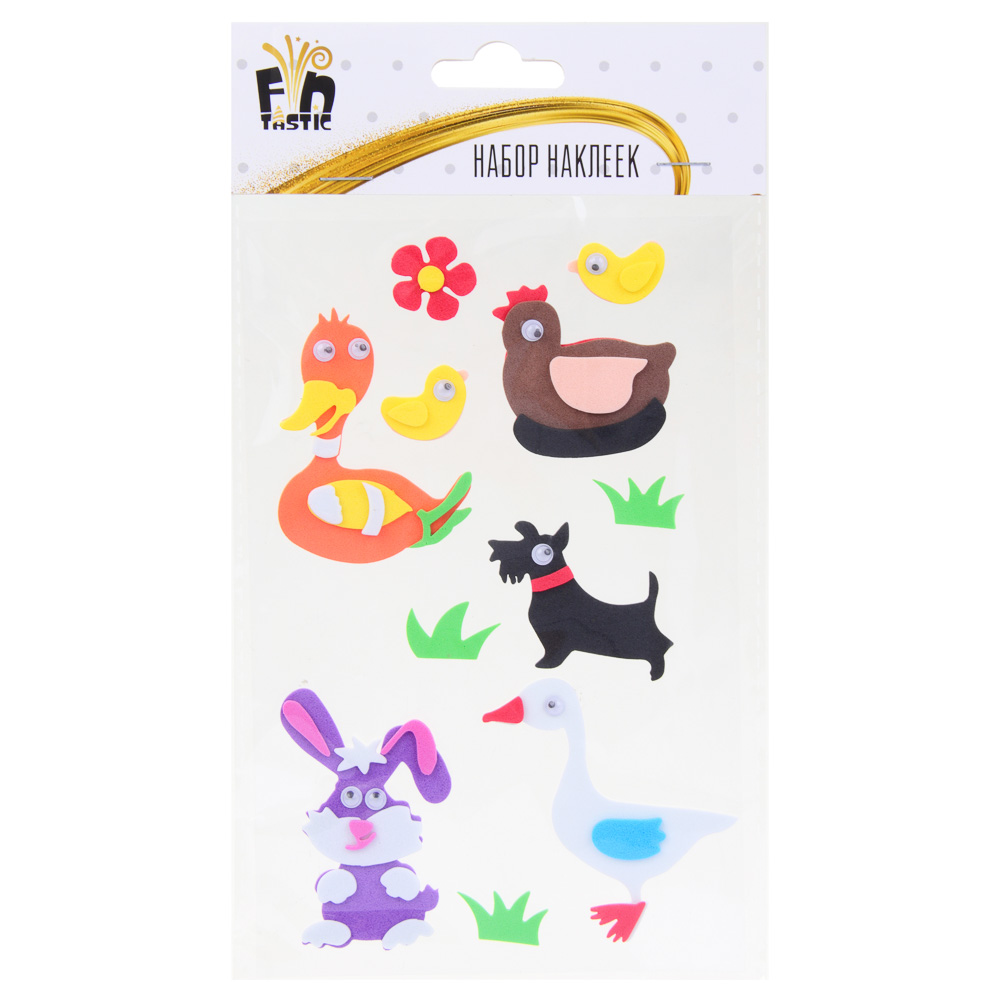 Fntastic Набор наклеек декоративных, 22x12,5 см, ПЕВА, животные, 12 дизайнов - #4