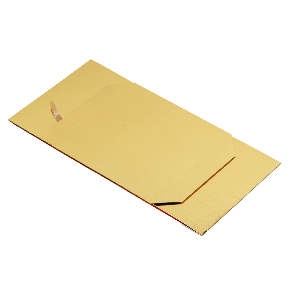 Коробка складная картонная, с фольгированным покрытием, и лентой, 30x30x30 см, 4 цвета - #4