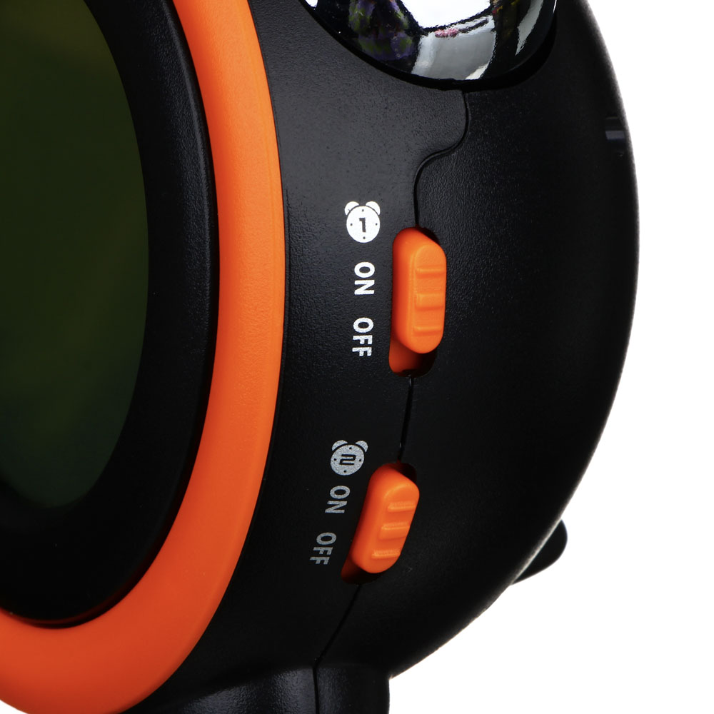 Будильник электронный LADECOR CHRONO, черно-оранжевый, 10,5x10,5x7 см - #7