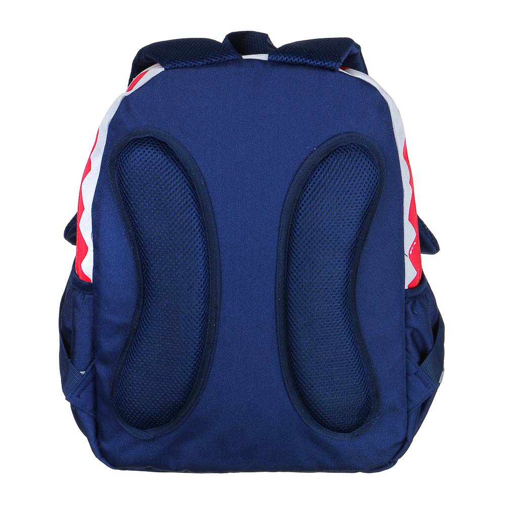 Рюкзак подростковый 39x30x19,5см, 2 отд., 3 карм., аппликация, принт в форме зубов акулы, ПЭ, синий - #4