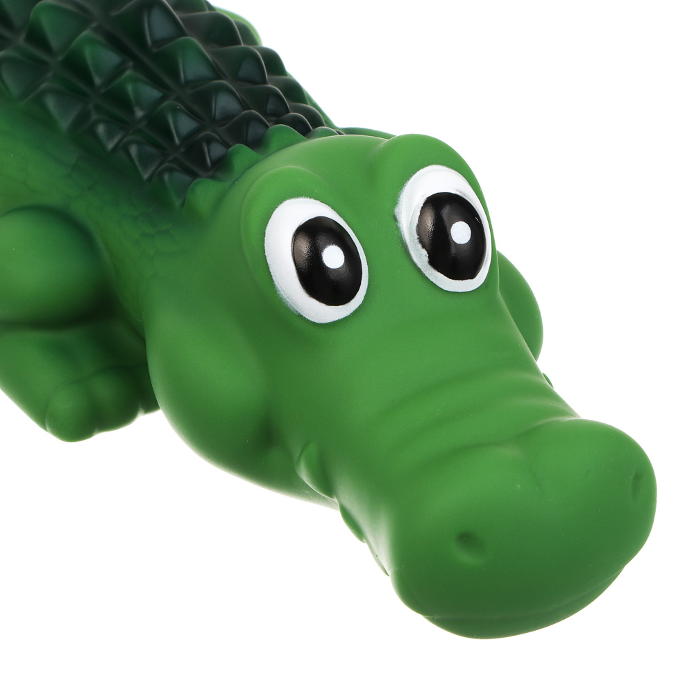 Игрушка для собак тм VETTA, с пищалкой, крокодил, винил, 32см - #2