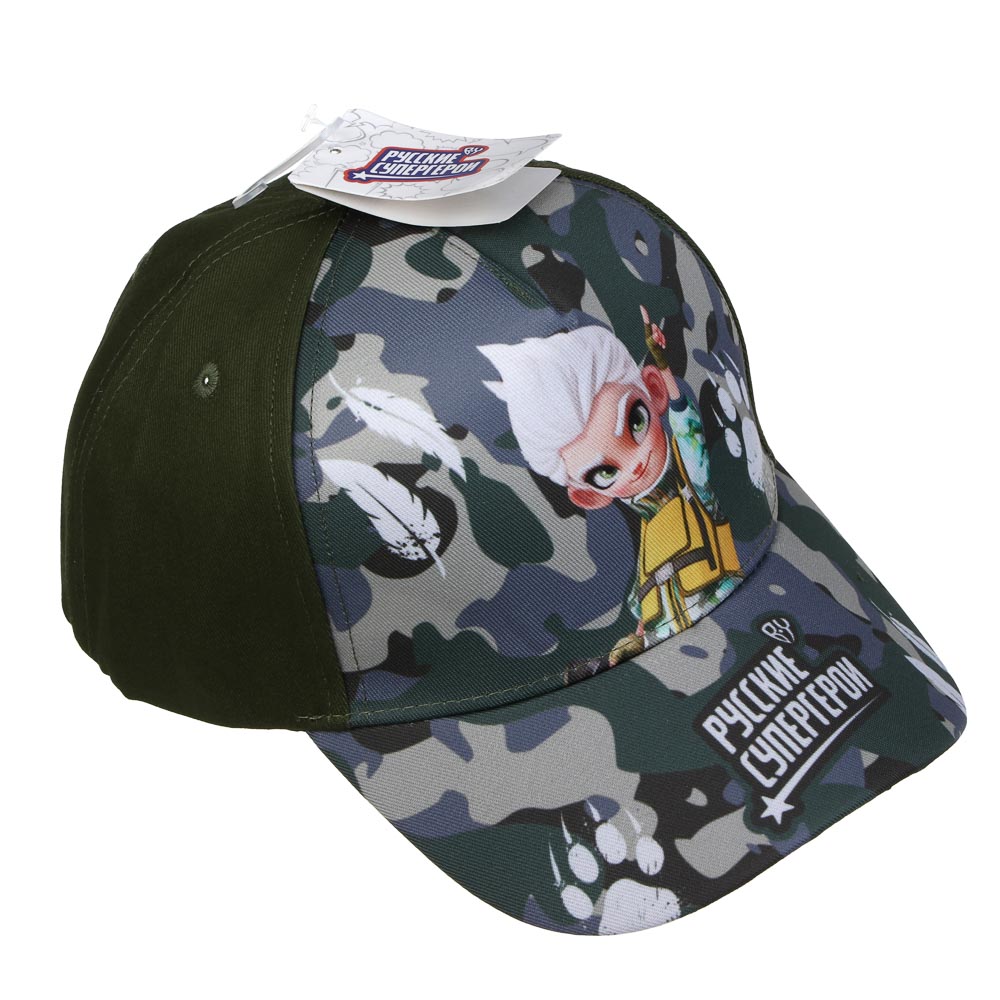 BY Русские Супергерои Кепка детская р.54, 50% хлопок, 50% полиэстер, цвет хаки, дизайн Леший - #4