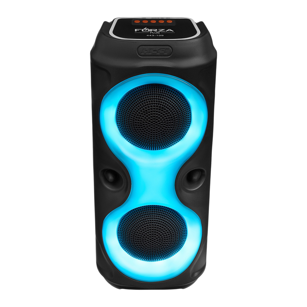 FORZA Колонка беспроводная GlowTower, 10 Вт,подсветка, 1500мАч,TWS,USB,BT5.3, ВШГ 38x16x16см, черный - #3