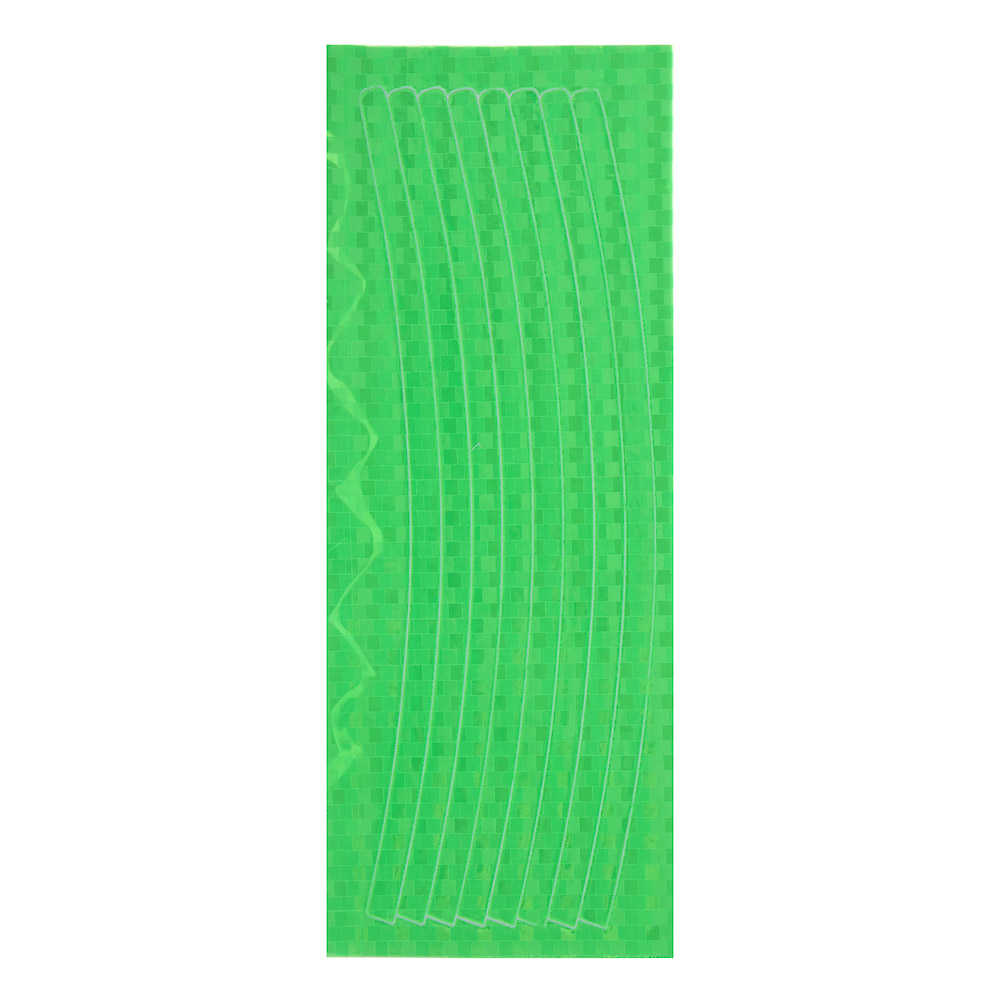 ЕРМАК Набор светоотражающих наклеек, 8 штук, 21*0,9 см, зеленый - #1
