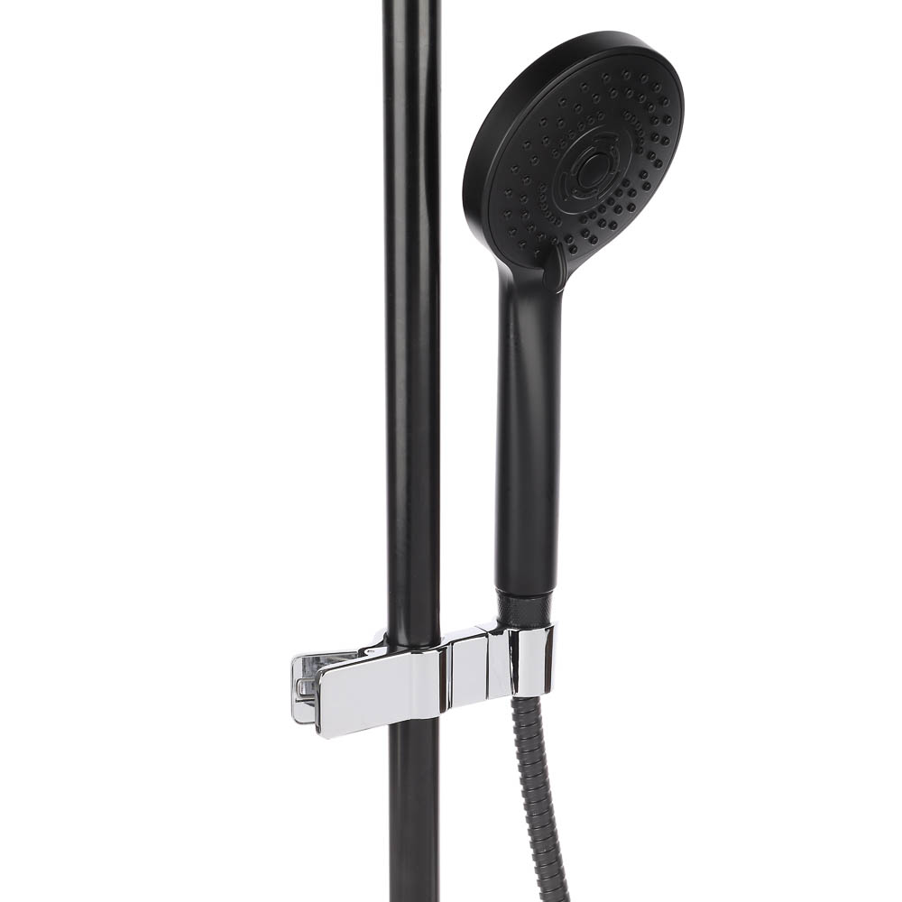 Держатель-прищепка для лейки душа, на штангу и стойку, универсальный, цинк, хром - #7